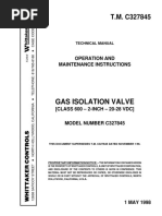 Gas Isolation Valve: Operation and Maintenance Instructions