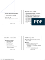 Objectifs de Ce Module: ING 800 Optimisation Et Fiabilité - Introduction À La Fiabilité