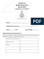 3rd Form Mar 2022 Final