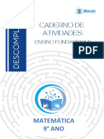 9° Ano Caderno de Atividade 1 Matematica Bloco 1