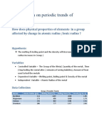 Investigation On Periodic Trends of Elements