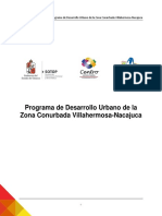 Programa de Desarrollo Urbano de La Zona Conurbada Villahermosa-Nacajuca