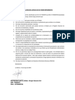 Formato de Declaración Jurada