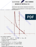 Devoir de Contrôle N 1 Bac Science MR Oueslati Aymen