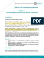 Educación Ambiental para La Formación Ciudadana: Módulo 3. El Cambio Ambiental Global y Sus Múltiples Dimensiones