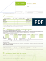 FICHE SANITAIRE 4-12 ANS - À Faire Parapher Par Le Médecin Traitant - À Remettre Au Directeur Le Jour Du Départ