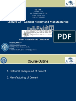 CE 308 Cement History and Manufacturing