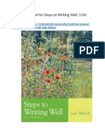 Solution Manual For Steps To Writing Well 11th Edition