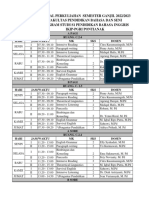 Jadwal Ganjil 2022-2023