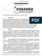 Nota Técnica Projeto "Novo Socioeducativo"