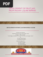 Development of Fruit Jam From Indian Jujube Berries