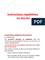 Chapitre3 - Les Structures Itã©ratives Ou rÃ©pÃ©titives