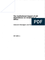 The Institutional Impact of Aid: Africa