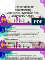 Week 001 PPT. The Importance of Understanding Community Dynamics and Community