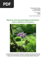 Nature As Clinical Psychological Intervention: Evidence, Applications and Implications