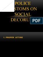 Police Customs On Social Decorum