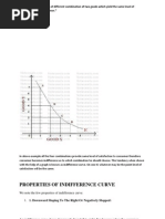 Properties of Indifference Curve