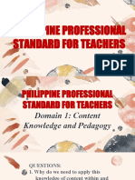 Philippine Professional Standard For Teachers