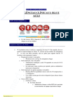 RESUMO Emergências Clínicas I BLS e ACLS