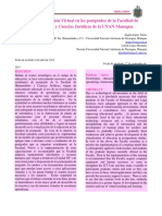 Uso de La Educación Virtual en Los Postgrados de La Facultad de Humanidades y Ciencias Jurídicas de La UNAN-Managua