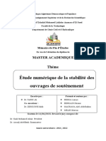 Étude Numérique de La Stabilité Des