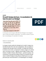 Un Petit Lexique de Base - Le Vocabulaire de Tous Les Jours Au (