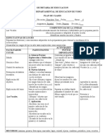 Plan de Clase Español Primero