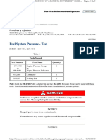 Fuel System Pressure - Test