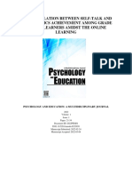 The Correlation Between Self-Talk and Mathematics Achievement Among Grade School Learners Amidst The Online Learning