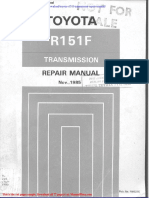 Toyota r151f Transmisson Repair Manual