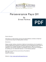 Perseverance Pays Off by Ernest Holmes P