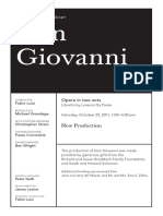 Playbill - Don Giovanni 2011