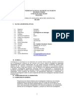 Syllabus de Investigación en Geología de Acuerdo A Formato 2023unmsm