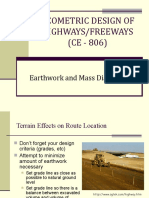 CE 806. 7 Earthwork and Mass Diagram