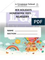 Class Nursery - Summer Holidays Homework 2023 (A)