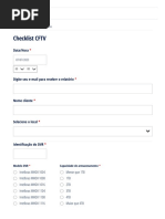 Checklist CFTV - CUATRO Segurança Eletrônica