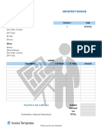 Architect Invoice Template