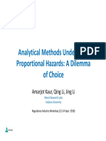 Analytical Methods Under Non Proportional Hazards: A Dilemma of Choice