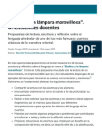 Aladino y La Lampara Maravillosa. Orientaciones Docentes - Continuemos Estudiando