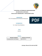 PA 210 Administración de Recursos Financieros