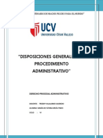 Disposiciones Generales Del Procedimiento Administrativo