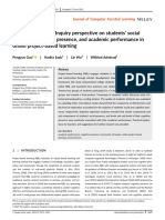 The Community of Inquiry Perspective On Students' Social Presence, Cognitive Presence, and Academic Performance in Online Project-Based Learning