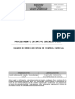 IN-P13-POE19 Procedimiento Operativo Estándar Manejo de Medicamentos de Control Especial