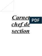 Carnet Chef de Section