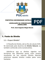 Legislação Da Comunicação e Do Jornalismo