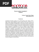 Unearte Programa Artístico Comunitario I