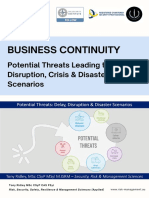 Business Continuity - Threats, Risk, Security & Resilience