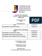 Laboratory Report CHM138 Experiment 1