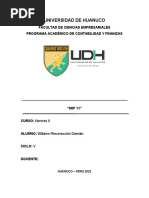 Universidad de Huanuco: Facultad de Ciencias Empresariales Programa Académico de Contabilidad Y Finanzas