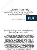 Introduction To Sociology: Is An Invitation To Learn A New Way of Looking at Familiar Patterns of Social Life